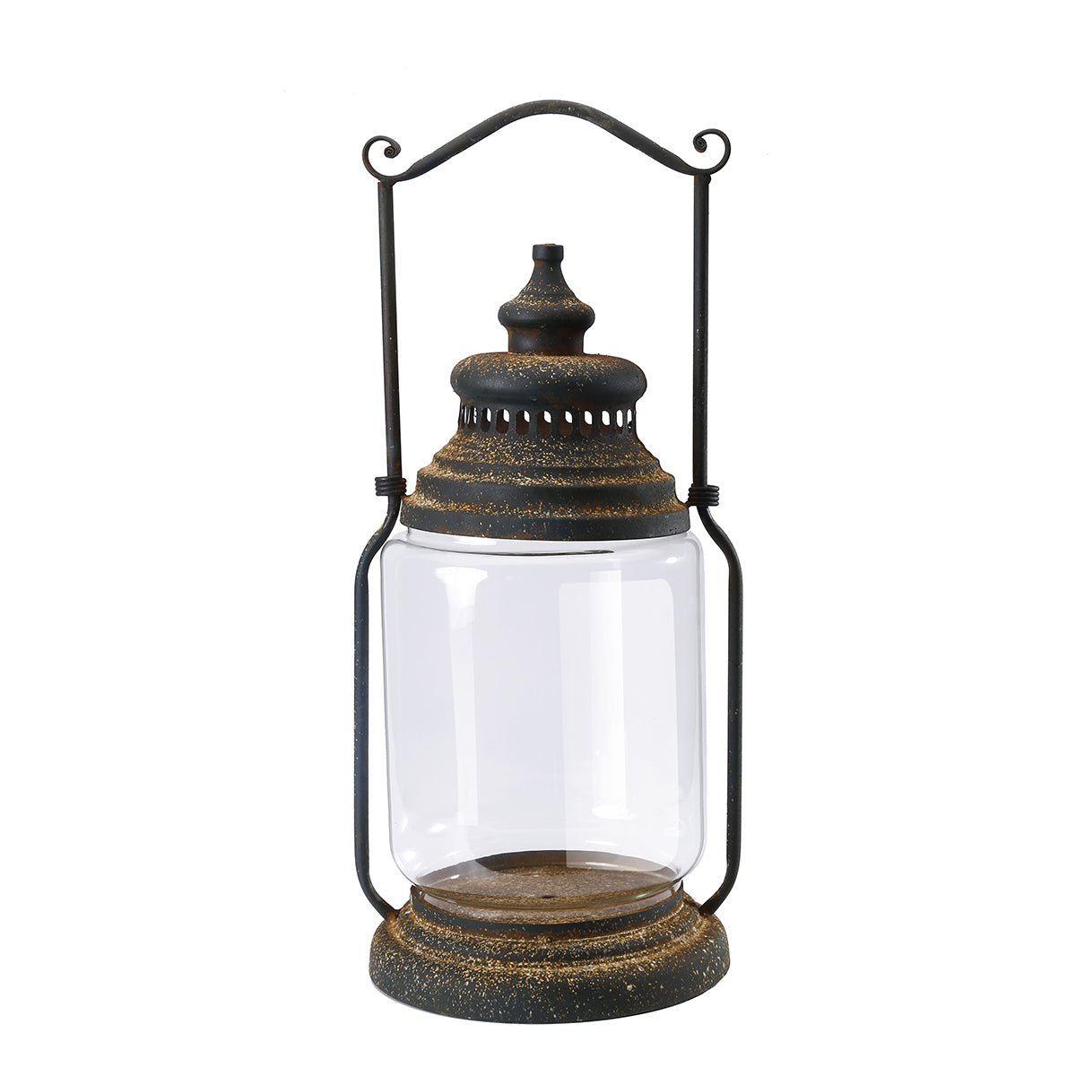 Farol fierro y vidrio