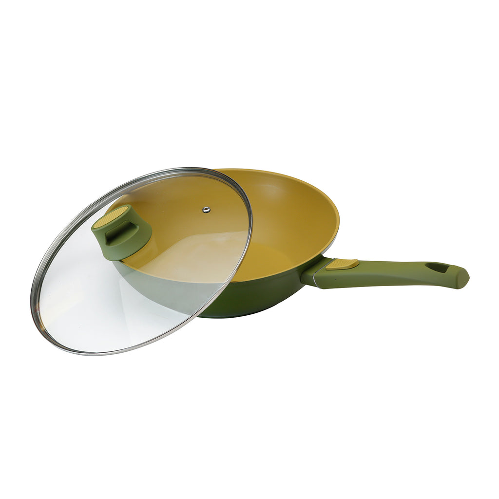 Wok de Aluminio Fundido 28 cm Olive