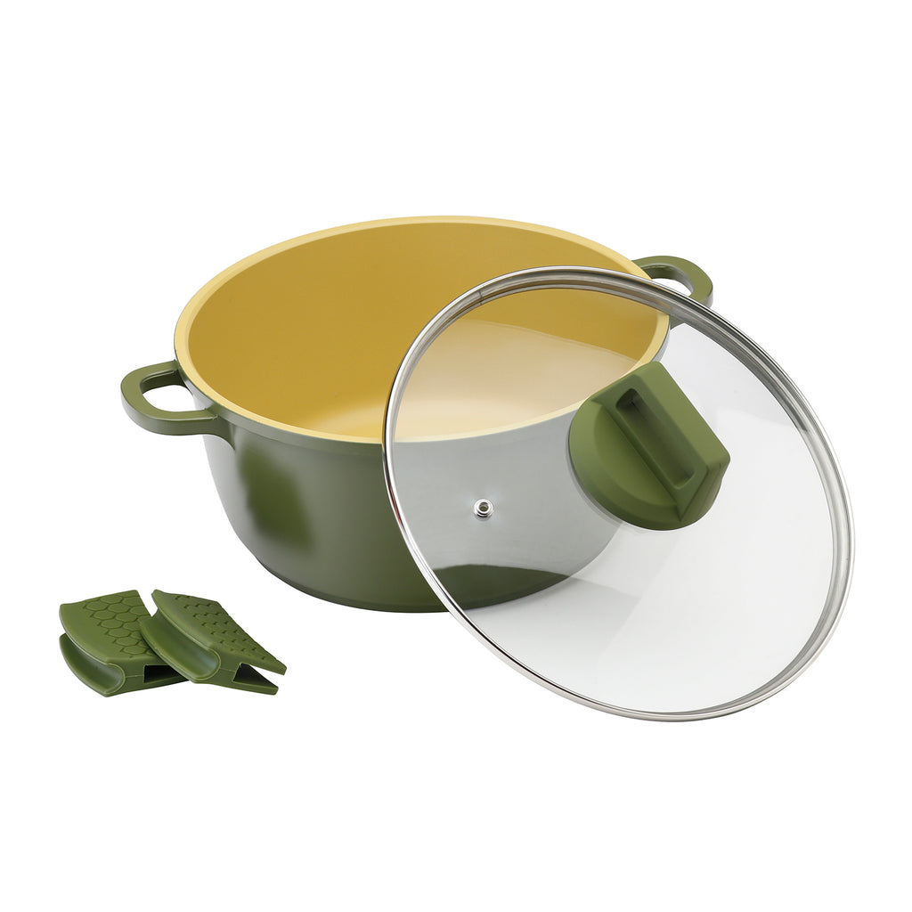 Olla de Aluminio Fundido 24 cm Olive