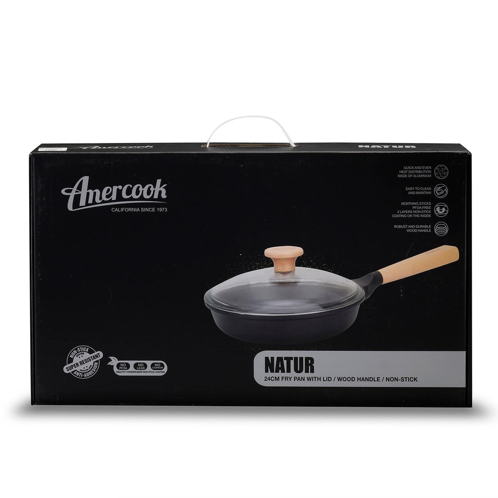 Sartén con Tapa de Vidrio Templado 24 cms.