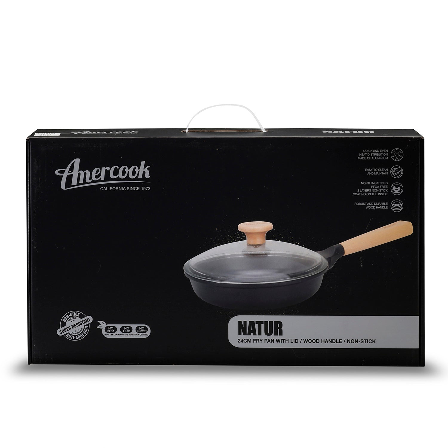 Sartén con Tapa de Vidrio Templado 24 cms.