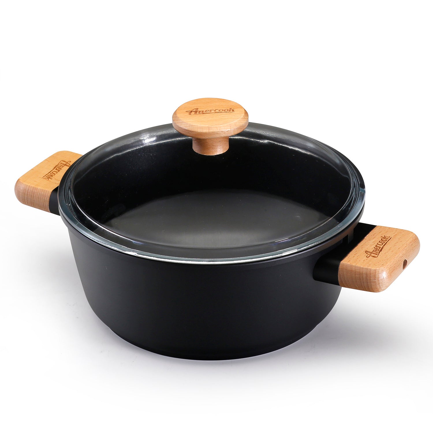 Olla con Tapa de Vidrio Templado 24 cms.