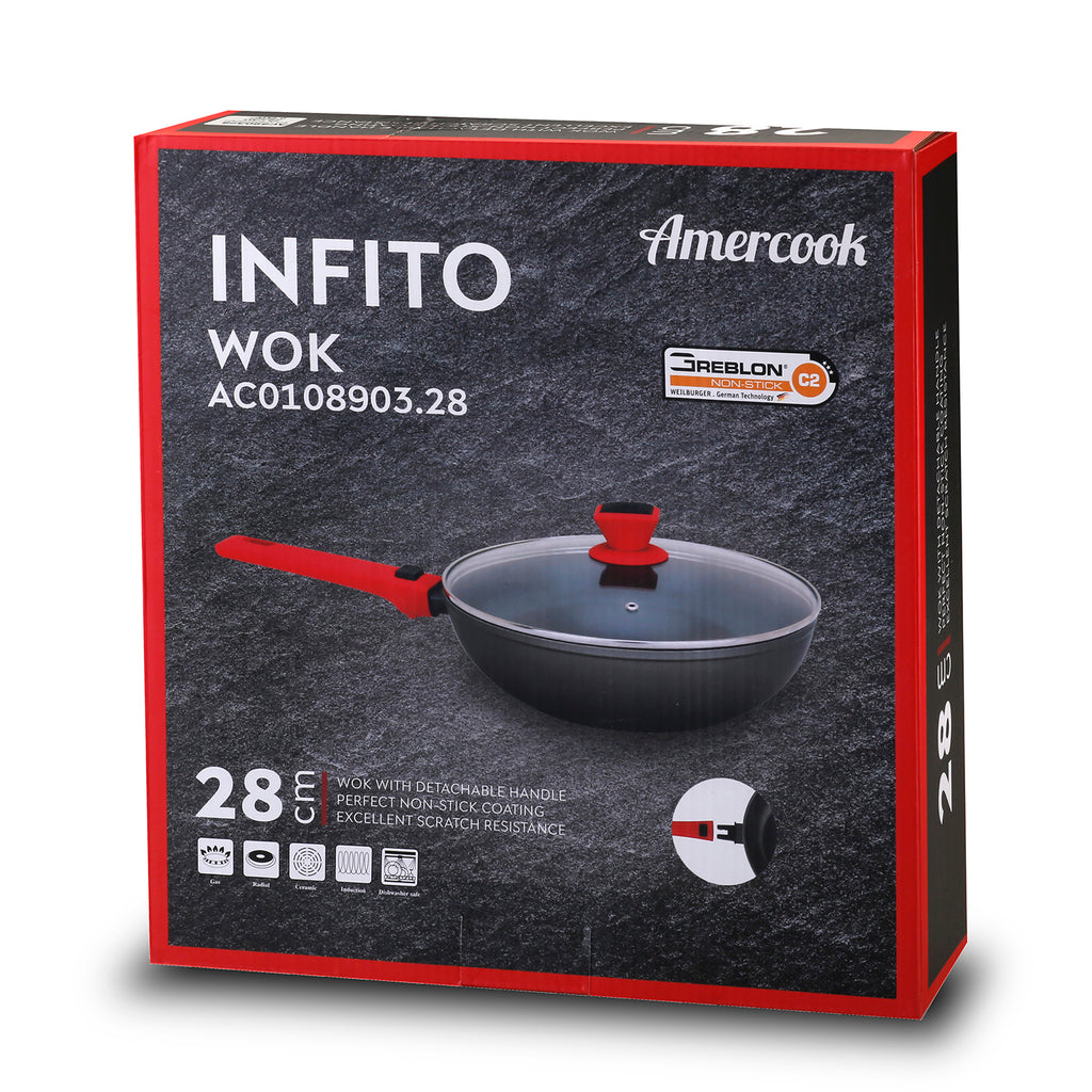 Wok de Aluminio Forjado 28 cms. Infito